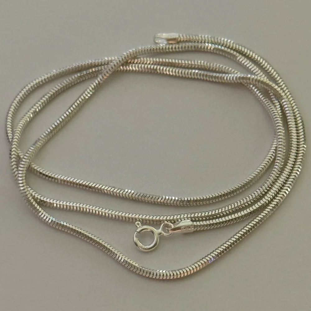 925 Silver 21.5” 2mm necklace snake chain unisex 21.5 inches
